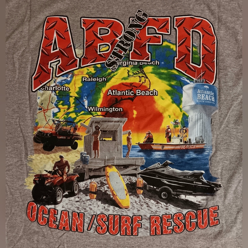 Fire Department t-shirt Atlantic Beach Ocean Surf Rescue